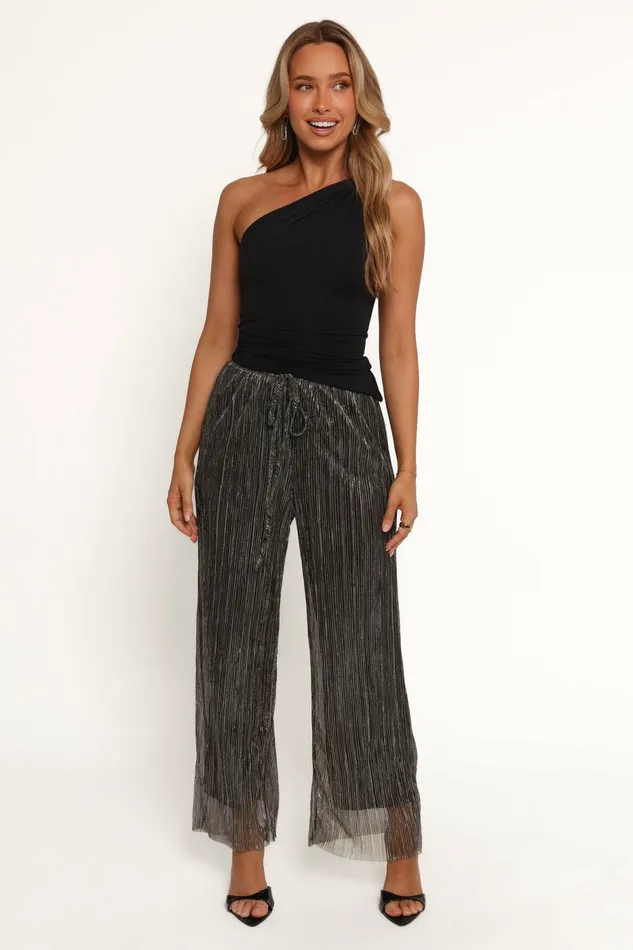Nila Sheer Pant Black Gold Pants Petal and Pup Women