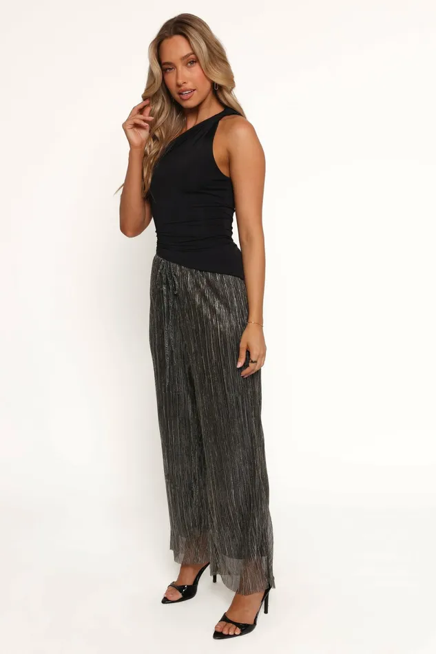 Nila Sheer Pant Black Gold Pants Petal and Pup Women