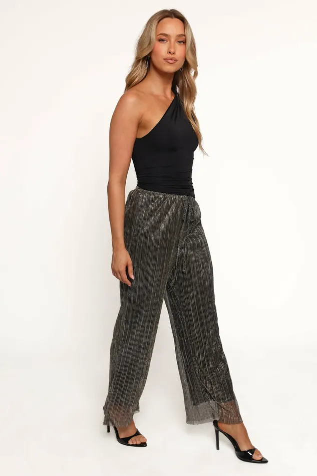 Nila Sheer Pant Black Gold Pants Petal and Pup Women
