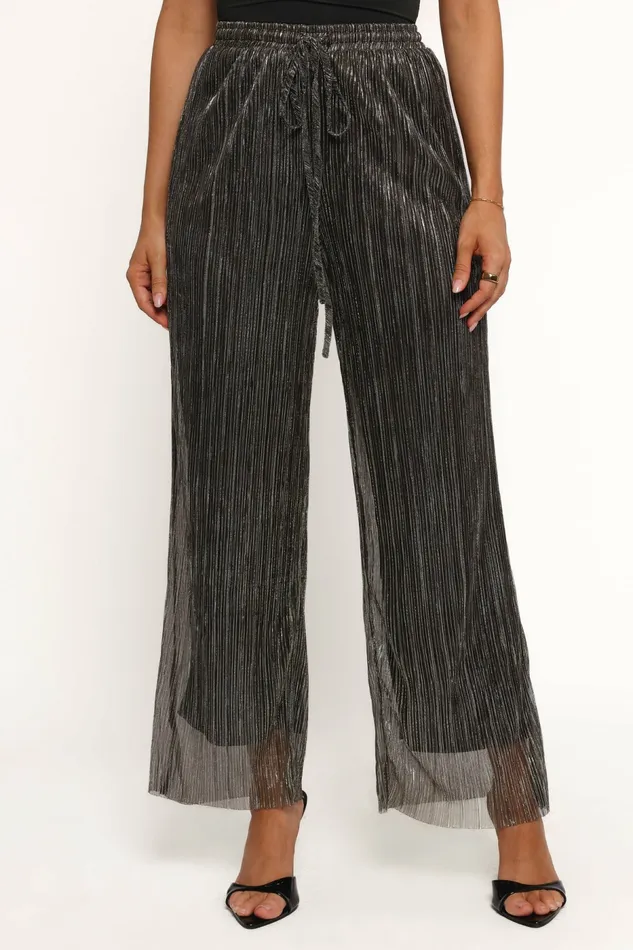 Nila Sheer Pant Black Gold Pants Petal and Pup Women