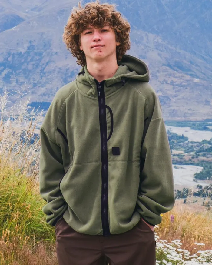 Nomaa Zip Fleece 8211 Winter Moss Mens Volcom Hoodies and Sweatshirts