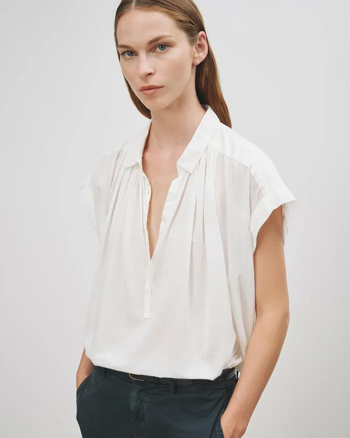 NORMANDY BLOUSE Ivory Women Nili Lotan Tops