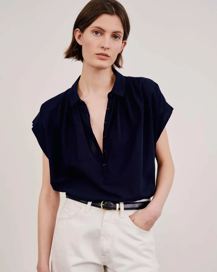 NORMANDY BLOUSE Ivory Women Nili Lotan Tops