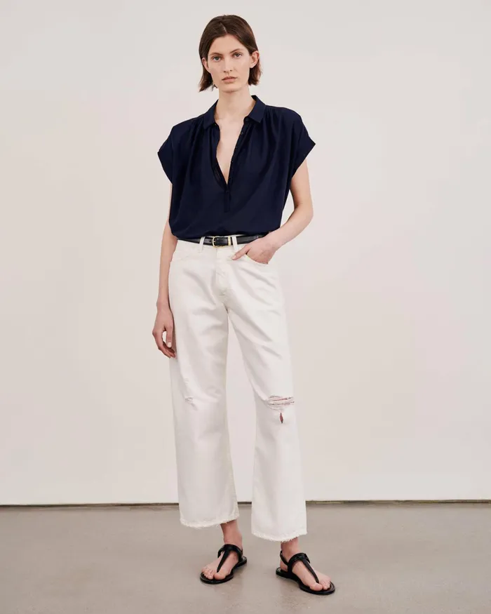 NORMANDY BLOUSE Ivory Women Nili Lotan Tops