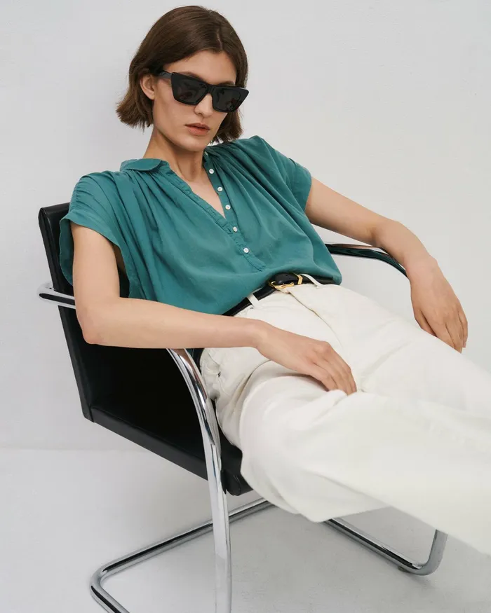 NORMANDY BLOUSE Ivory Women Nili Lotan Tops