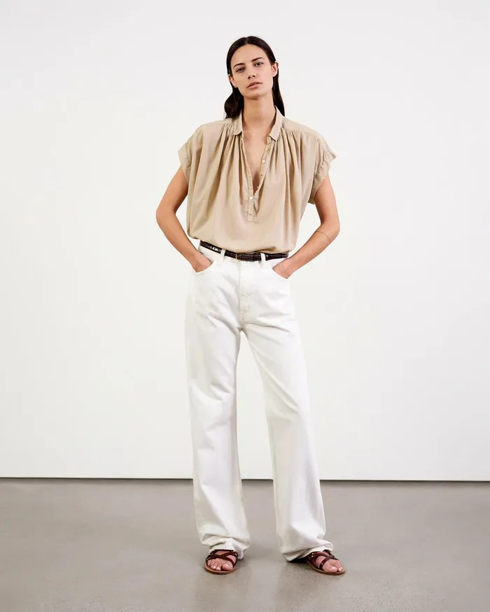 NORMANDY BLOUSE Ivory Women Nili Lotan Tops