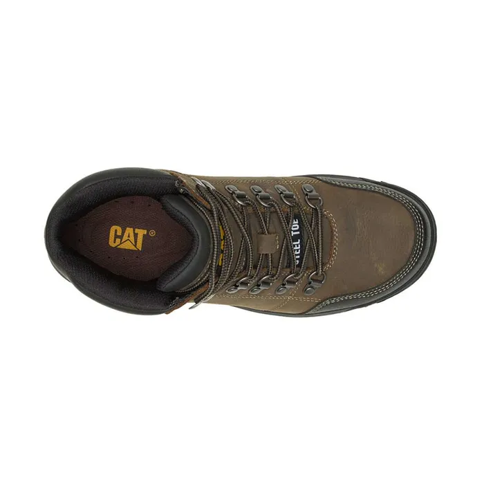 Outline Steel Toe Work Boot Dark Gull Grey Men Cat Footwear Boots