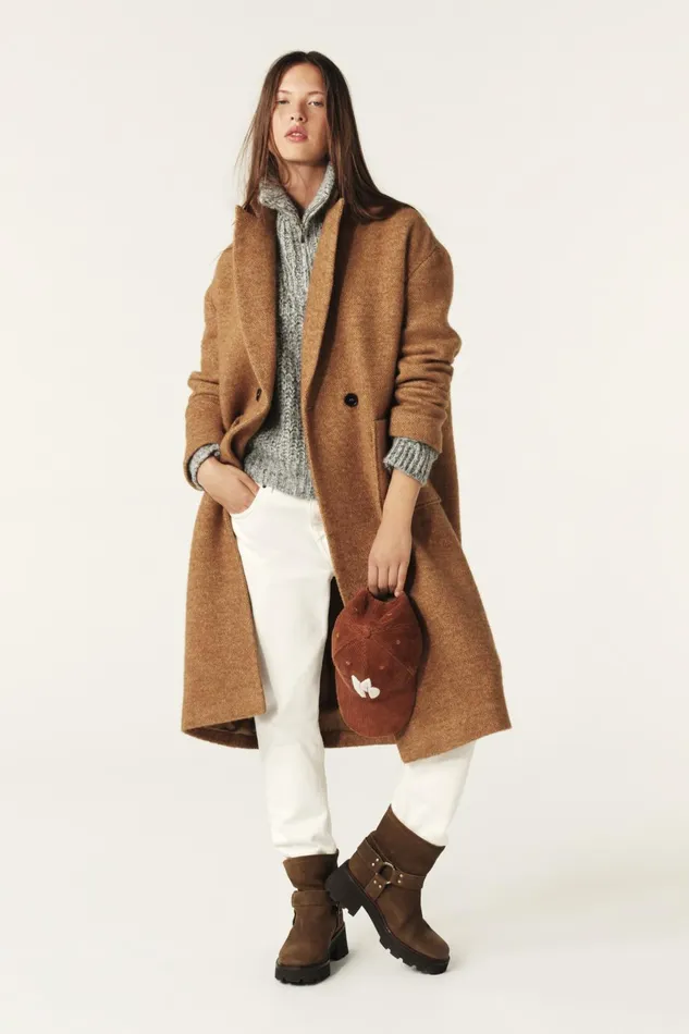 Oversized Coat Tao Brown Women Baandsh Jackets and Coats