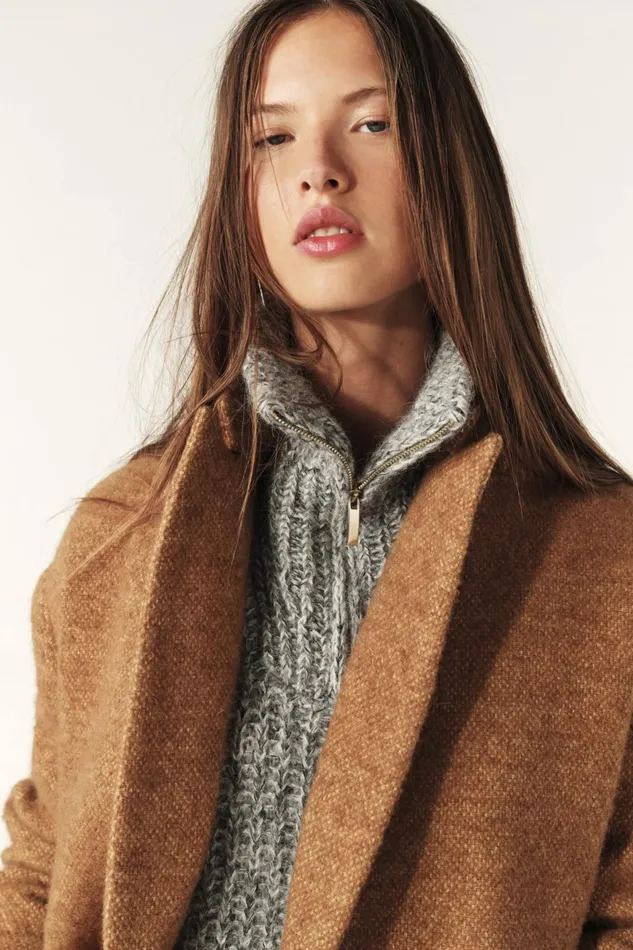 Oversized Coat Tao Brown Women Baandsh Jackets and Coats
