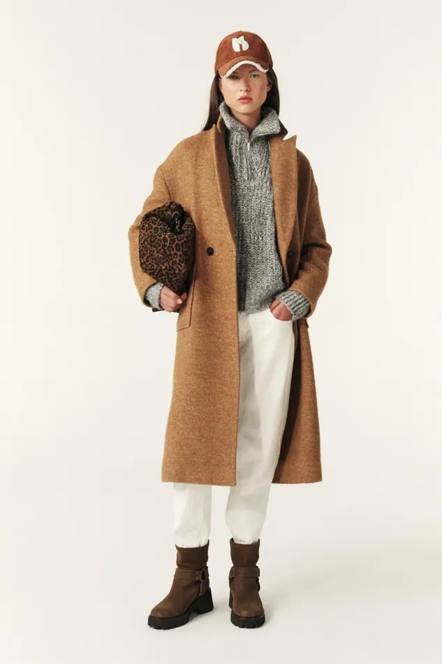 Oversized Coat Tao Brown Women Baandsh Jackets and Coats