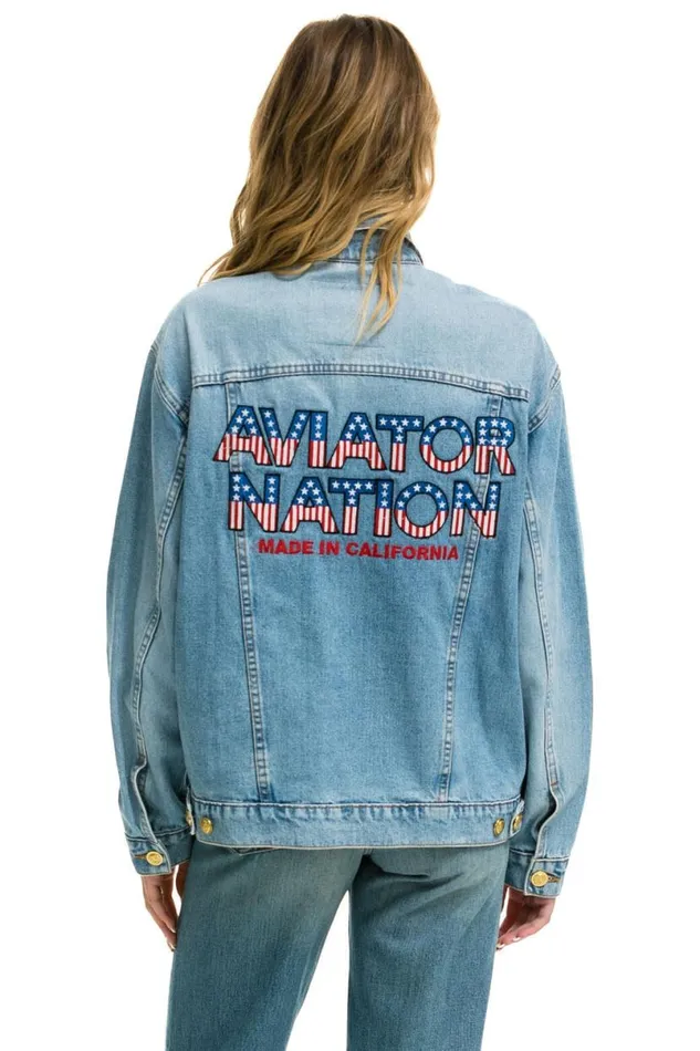 Oversized Concert Denim Jacket 8211 Super Light WomenMen Aviator Nation Denim Oversized Concert Denim Jacket 8211 Super Light WomenMen Aviator Nation Denim