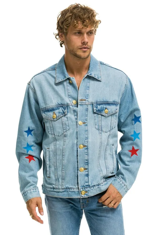 Oversized Concert Denim Jacket 8211 Super Light WomenMen Aviator Nation Denim