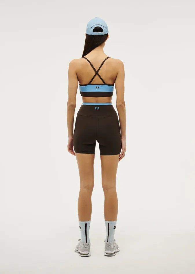 PE Nation OVERLAND 2 SPORTS BRA IN BRIGHT BLUE COFFEE Women ActiveLite