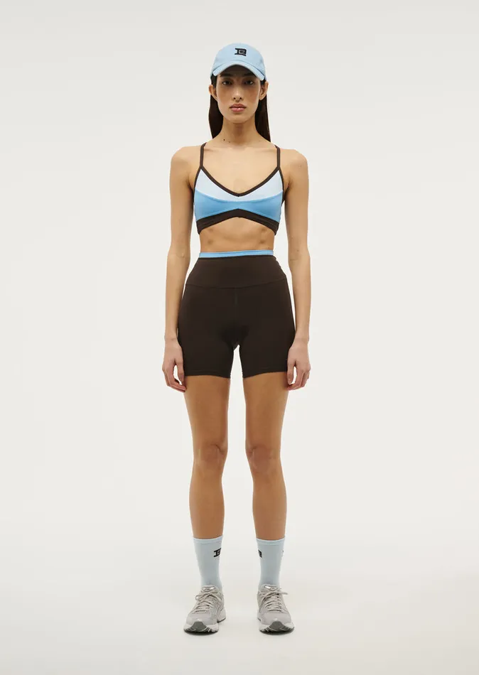 PE Nation OVERLAND 2 SPORTS BRA IN BRIGHT BLUE COFFEE Women ActiveLite