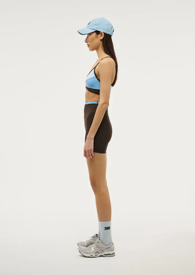 PE Nation OVERLAND 2 SPORTS BRA IN BRIGHT BLUE COFFEE Women ActiveLite