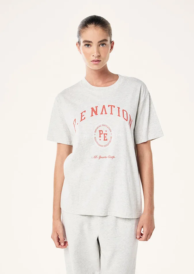 PE Nation Tees Women LIBERATION TEE IN LIGHT GREY MARLE