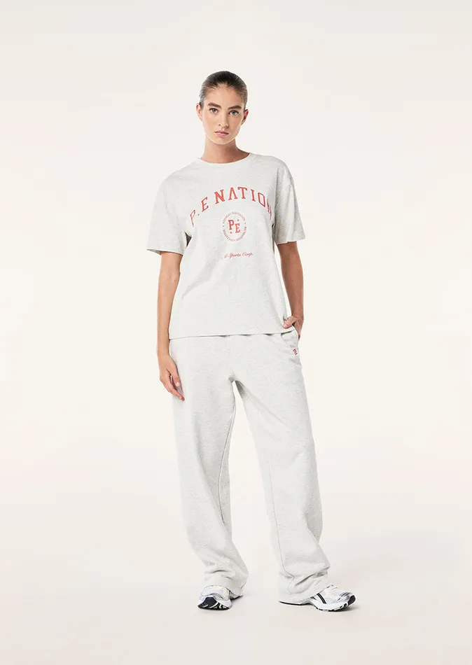 PE Nation Tees Women LIBERATION TEE IN LIGHT GREY MARLE