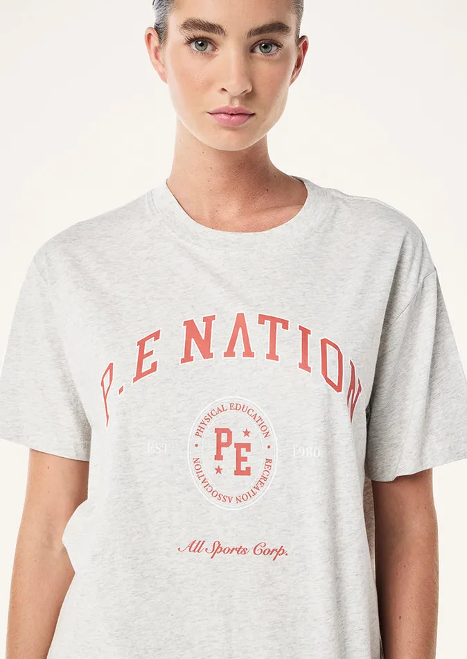 PE Nation Tees Women LIBERATION TEE IN LIGHT GREY MARLE