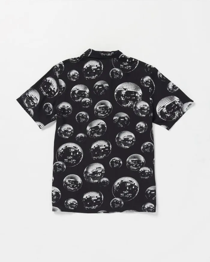 Packed Up Woven Short Sleeve Shirt 8211 Black Mens Volcom Tops and Tees