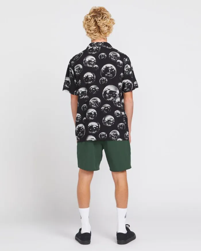 Packed Up Woven Short Sleeve Shirt 8211 Black Mens Volcom Tops and Tees