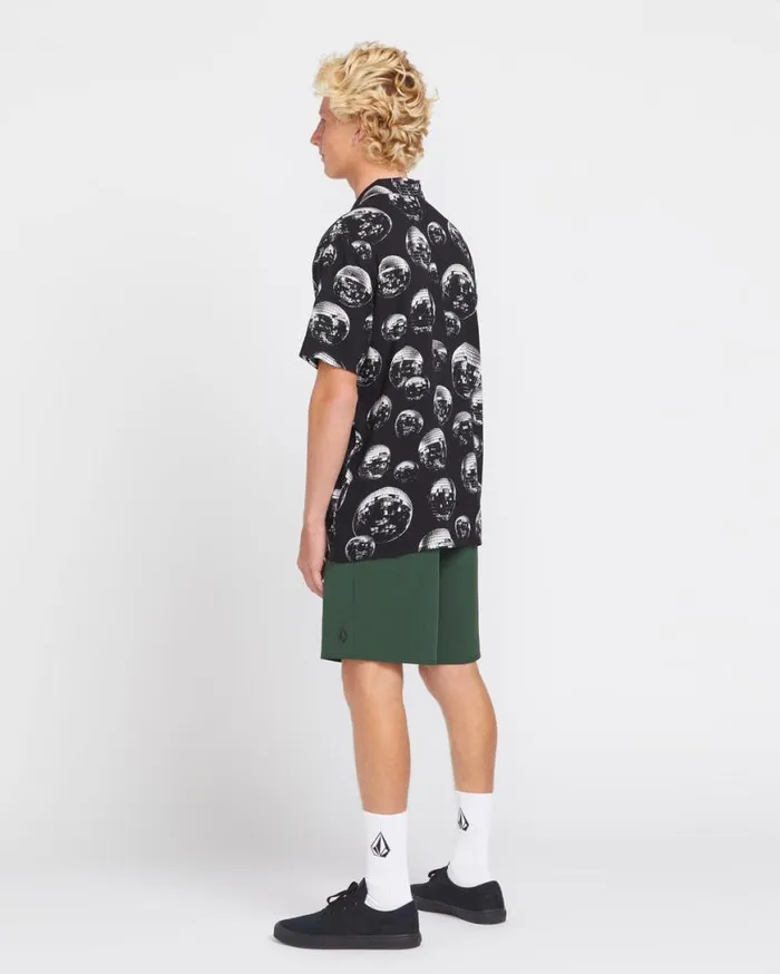 Packed Up Woven Short Sleeve Shirt 8211 Black Mens Volcom Tops and Tees