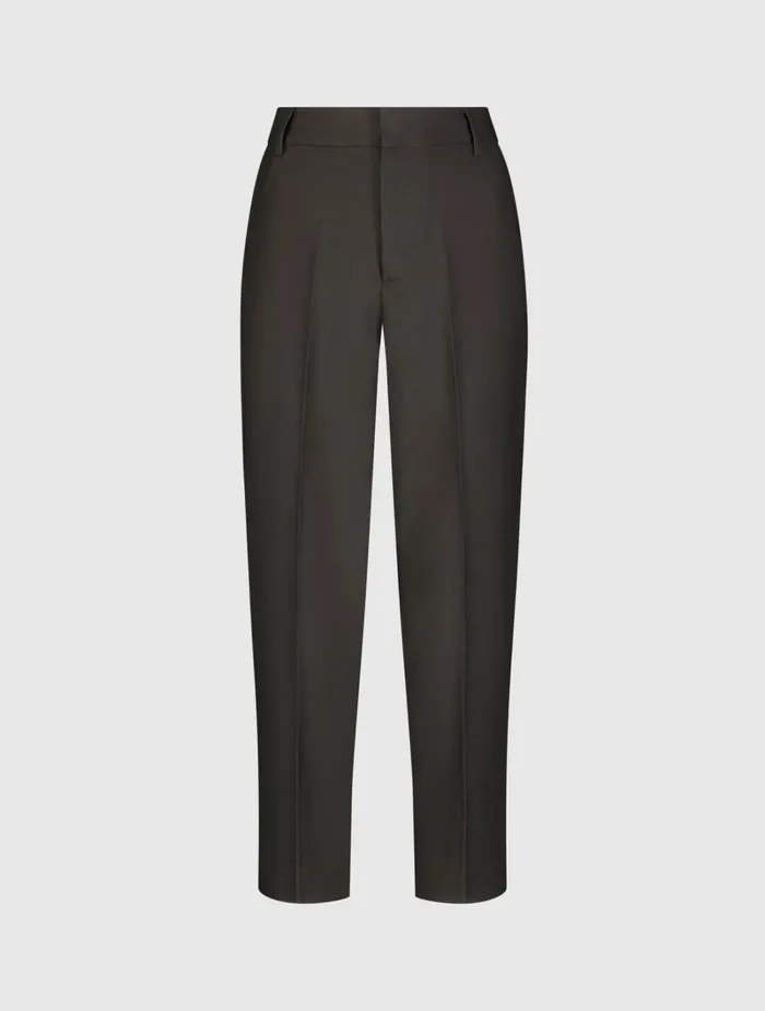 Pants Black Classic Crepe Fitted Capri Trouser 8211 FINAL SALE Black Mac Duggal Women