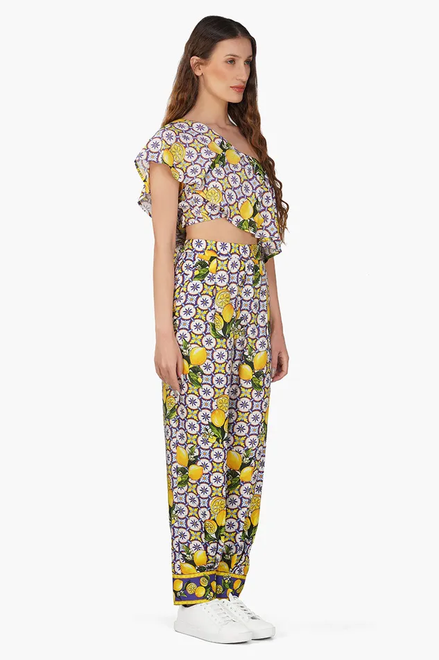 Pants Citrus Lemon Printed Pant America and Beyond Women
