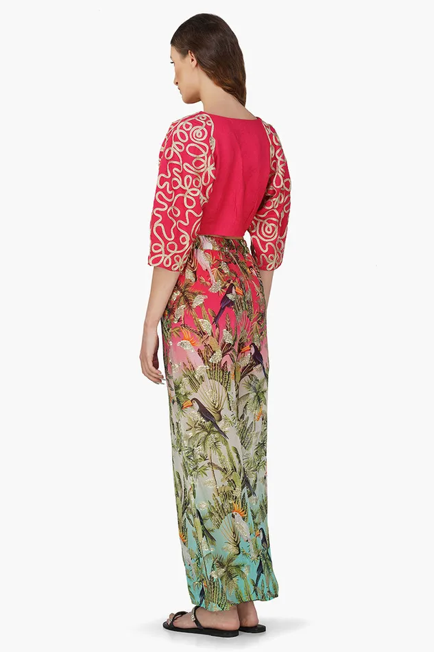 Pants Farm Chirping Birds Printed Pant 8211 America and Beyond Women