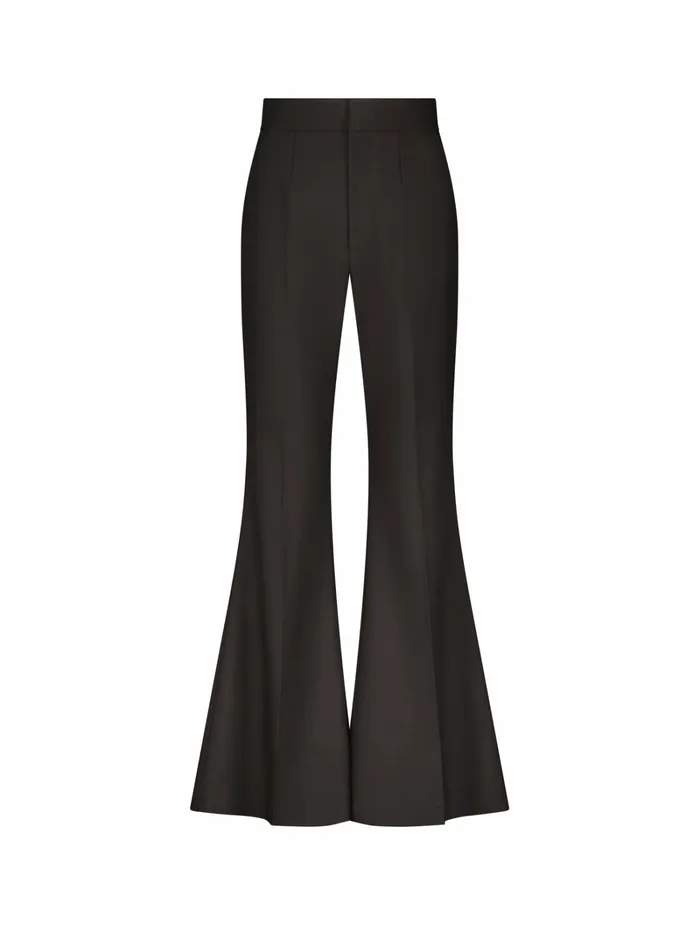 Pants Mac Duggal Women Black Classic Crepe Flared Trouser Pant 8211 FINAL SALE Black