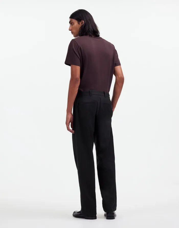 Pants Men Madewell CottonWool Blend Trousers True Black