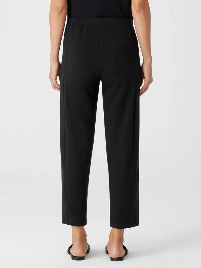 Pants Shorts and Jumpsuits Women Eileen Fisher Cozy Brushed Terry Hug Lantern Pant Black