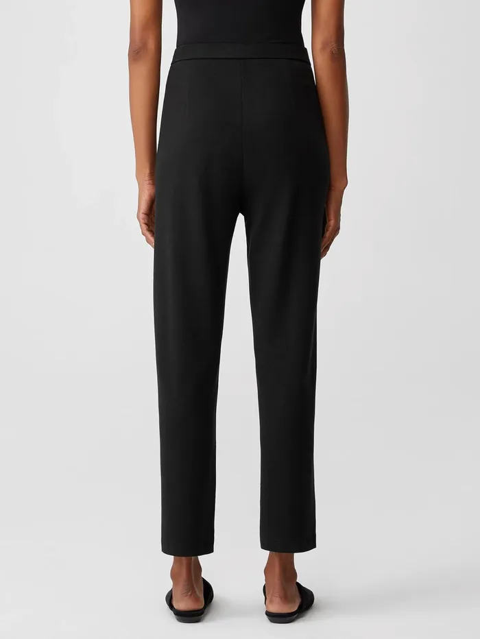 Pants Shorts and Jumpsuits Women Eileen Fisher Cozy Brushed Terry Hug Slouchy Pant Black
