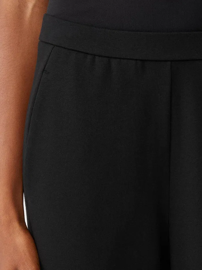Pants Shorts and Jumpsuits Women Eileen Fisher Cozy Brushed Terry Hug Slouchy Pant Black