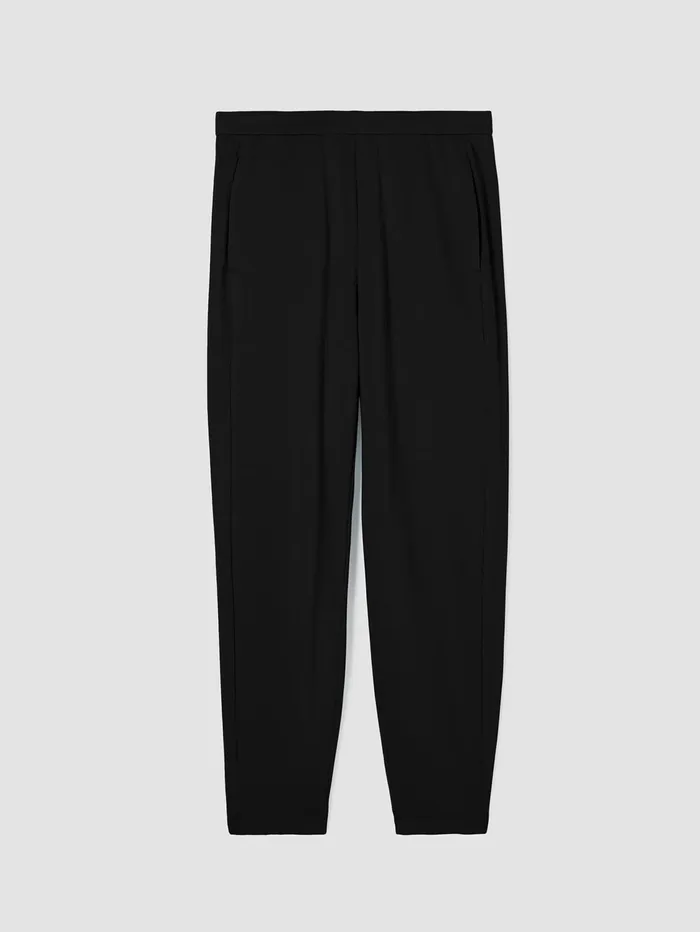Pants Shorts and Jumpsuits Women Eileen Fisher Cozy Brushed Terry Hug Slouchy Pant Black