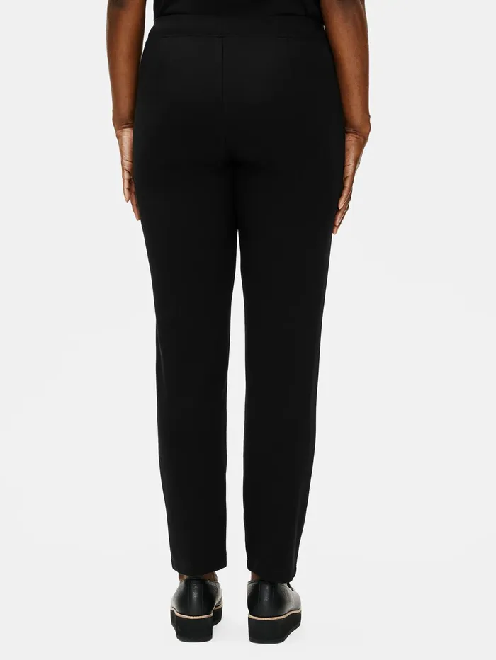 Pants Shorts and Jumpsuits Women Eileen Fisher Flex Ponte Slim Ankle Pant Black