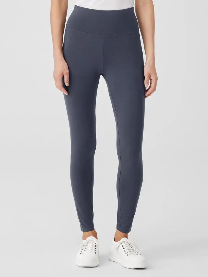 Pants Shorts and Jumpsuits Women Eileen Fisher Stretch Jersey Knit Leggings Ocean