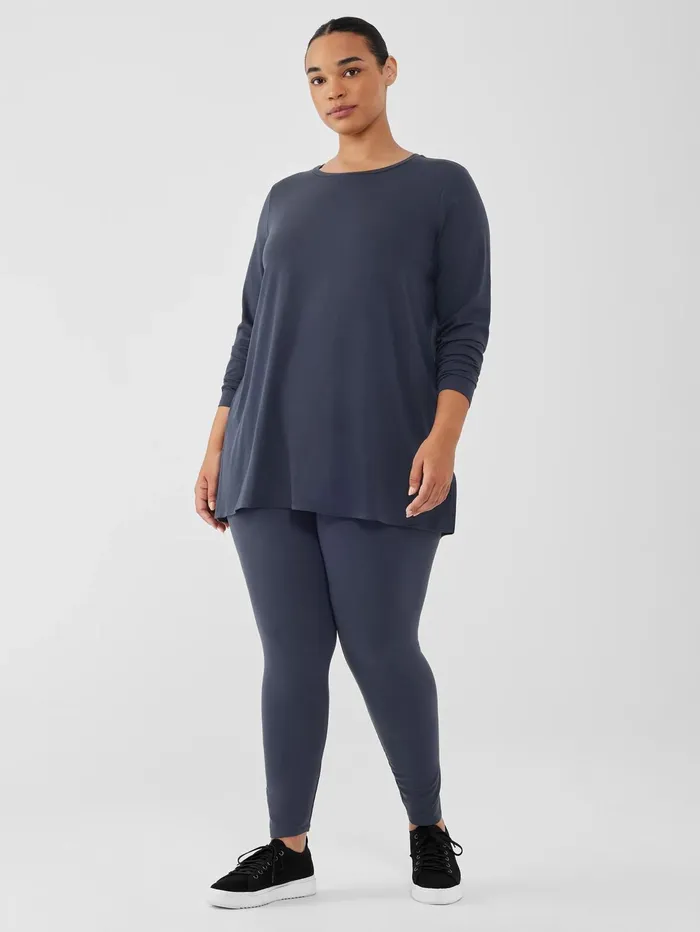 Pants Shorts and Jumpsuits Women Eileen Fisher Stretch Jersey Knit Leggings Ocean
