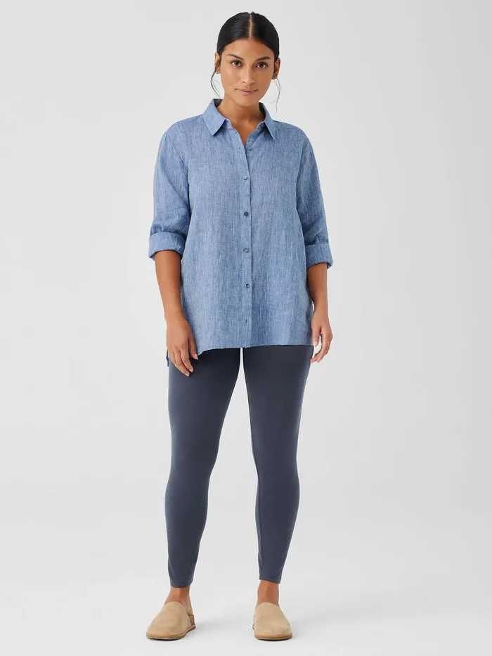 Pants Shorts and Jumpsuits Women Eileen Fisher Stretch Jersey Knit Leggings Ocean