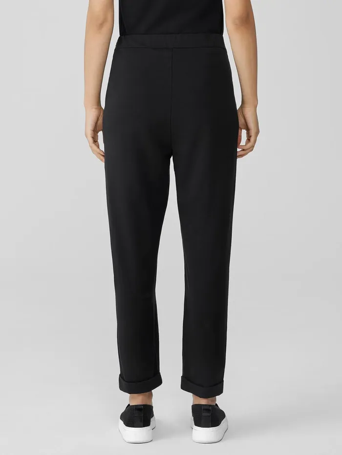Pants Shorts and Jumpsuits Women Eileen Fisher Traceable Cotton Jersey Pant Black