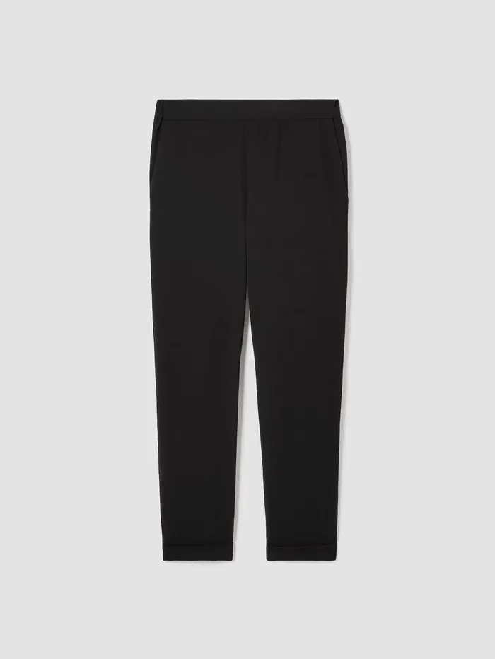 Pants Shorts and Jumpsuits Women Eileen Fisher Traceable Cotton Jersey Pant Black