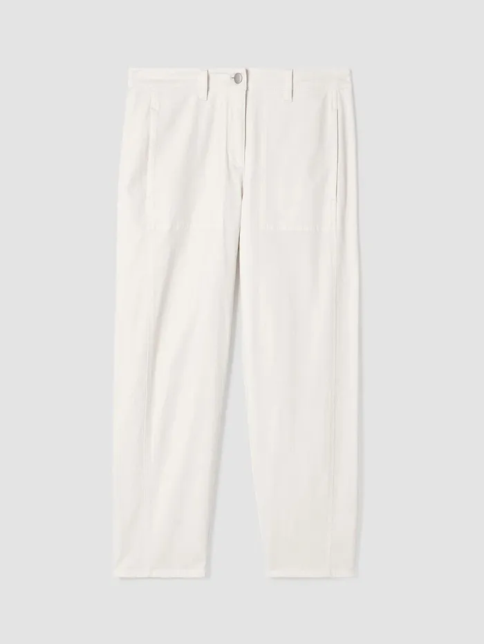 Pants Shorts and Jumpsuits Women Eileen Fisher Undyed Organic Cotton Denim Lantern Jean Undyed Natural