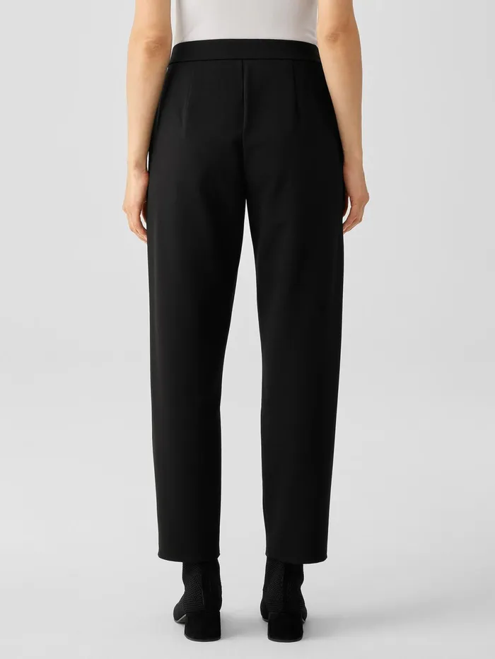 Pants Shorts and Jumpsuits Women Eileen Fisher Washable Flex Ponte Carrot Pant Black
