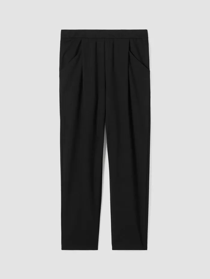 Pants Shorts and Jumpsuits Women Eileen Fisher Washable Flex Ponte Carrot Pant Black