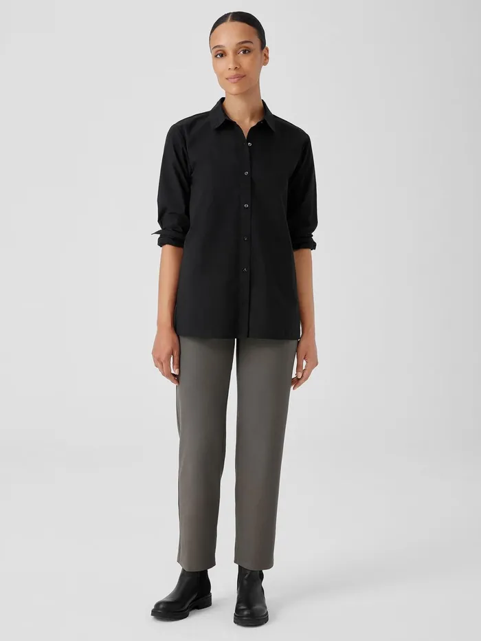 Pants Shorts and Jumpsuits Women Eileen Fisher Washable Stretch Crepe Straight Pant Grove