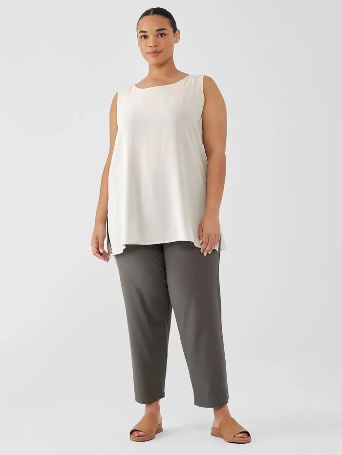 Pants Shorts and Jumpsuits Women Eileen Fisher Washable Stretch Crepe Straight Pant Grove