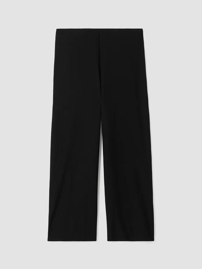 Pants Shorts and Jumpsuits Women Eileen Fisher Washable Stretch Crepe WideLeg Pant Black