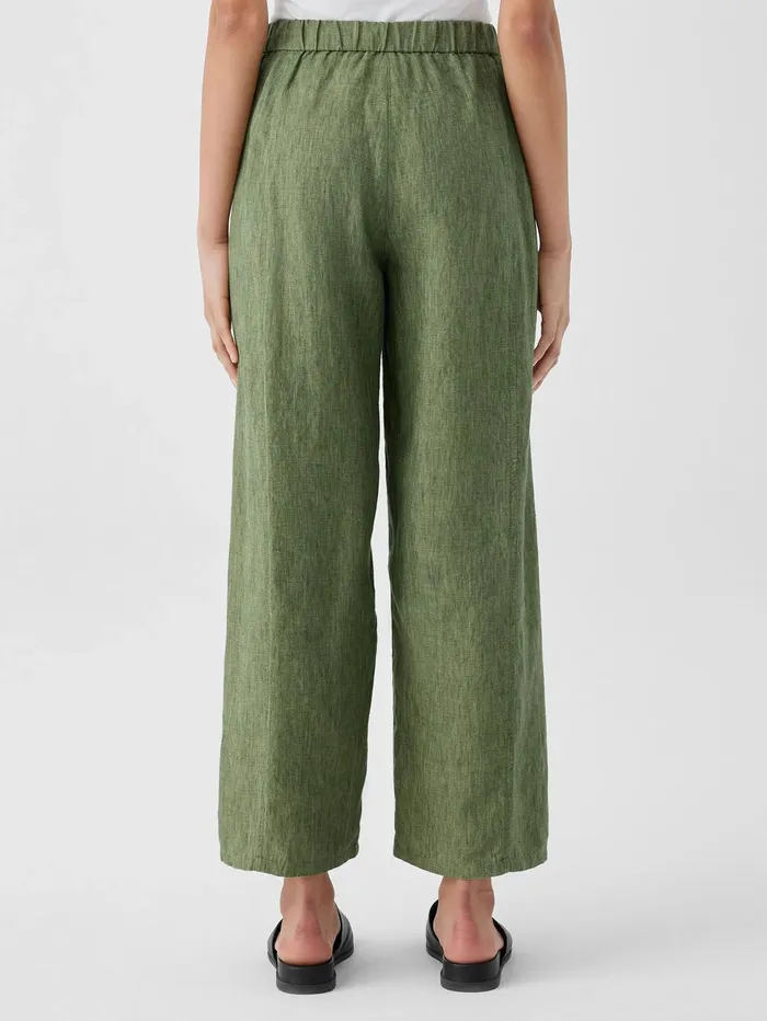 Pants Shorts and Jumpsuits Women Eileen Fisher Washed Organic Linen Dlav Wide Trouser Pant Coriander