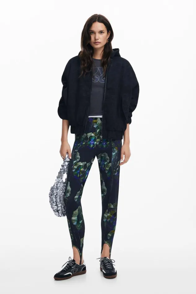 Pants Women Desigual Fusseau Leggings M Christian Lacroix Black