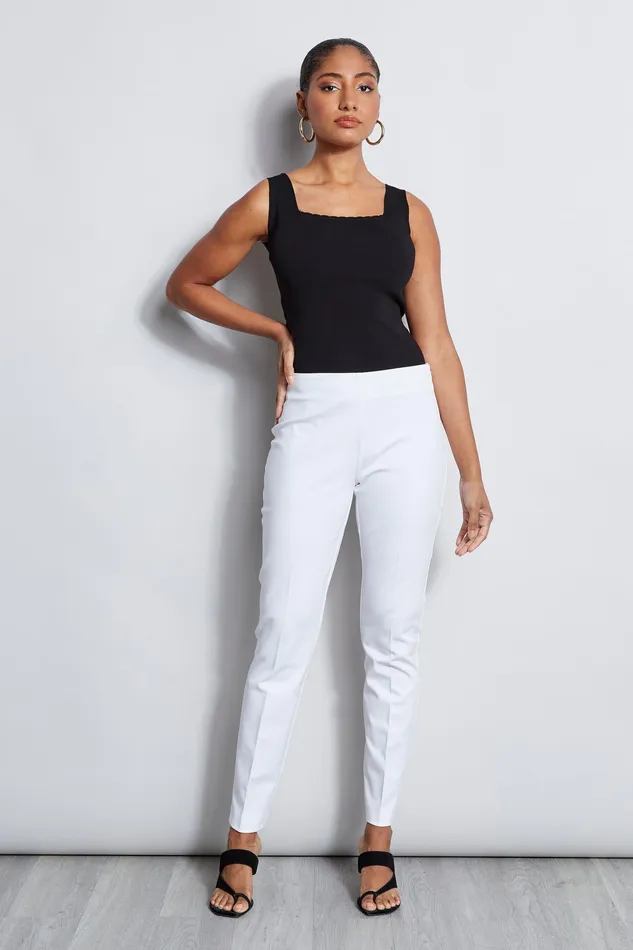 Pants Women Elie Tahari Skinny Long Pant WHITE