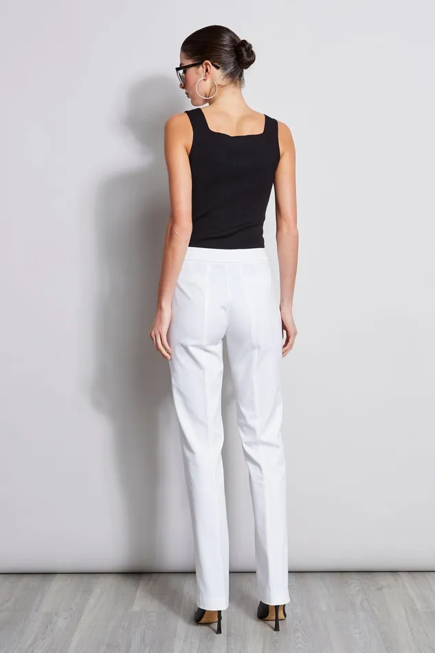 Pants Women Elie Tahari Straight Leg Stretch Pant WHITE